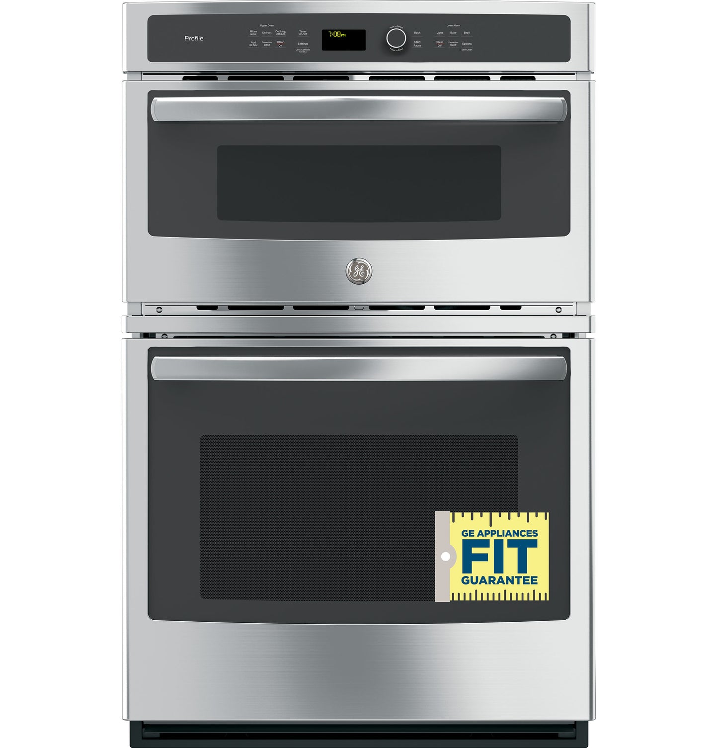 Stainless steel built-in combination convection microwave and wall oven with digital control panel from appliances collection