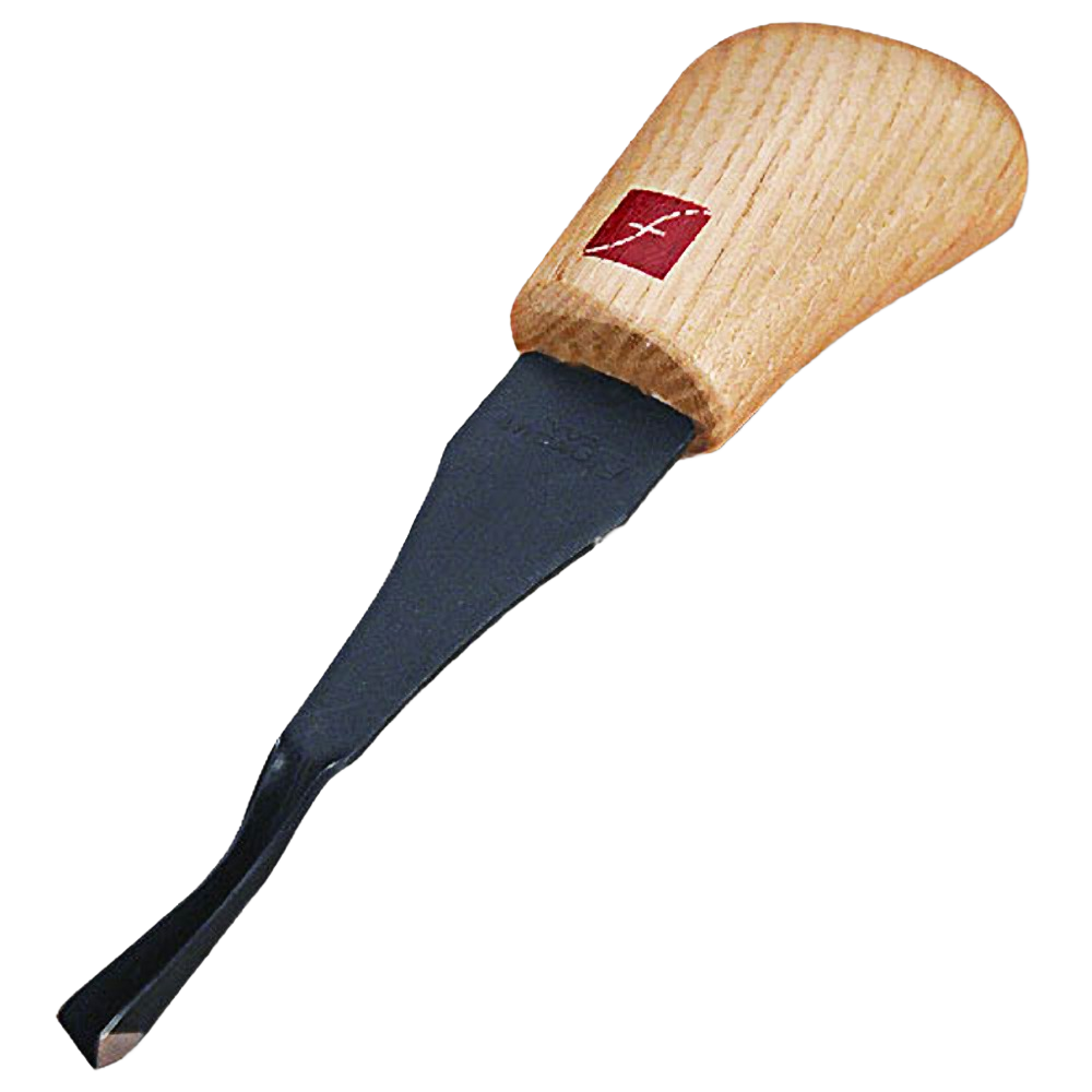 Woodworking V-tool with short wooden handle for detailed carving in Flexcut carving and pyrography tool collection under $50