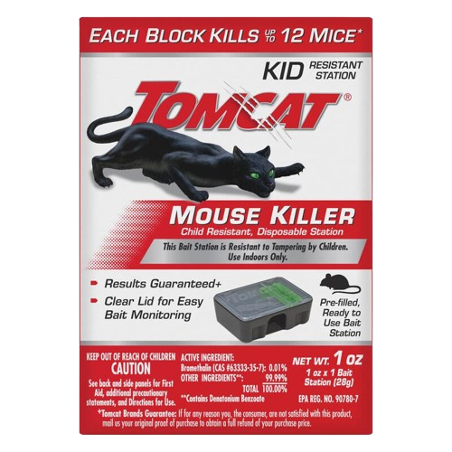 Package of child resistant disposable mouse killer stations with clear lids for safe indoor bait monitoring under $50 collections