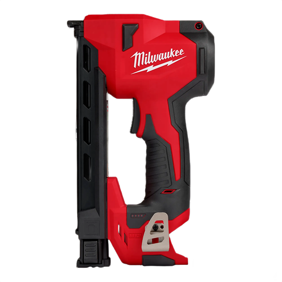 Red and black cordless cable stapler with ergonomic grip for efficient tools and home improvement tasks
