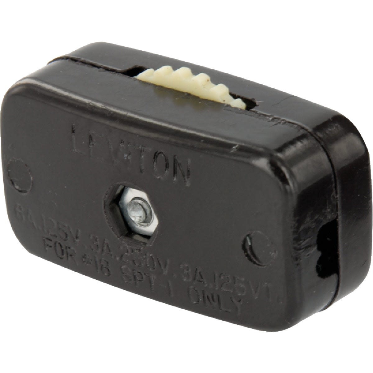Brown dial cord switch with secure contact pins for easy wiring in electrical and home improvement projects
