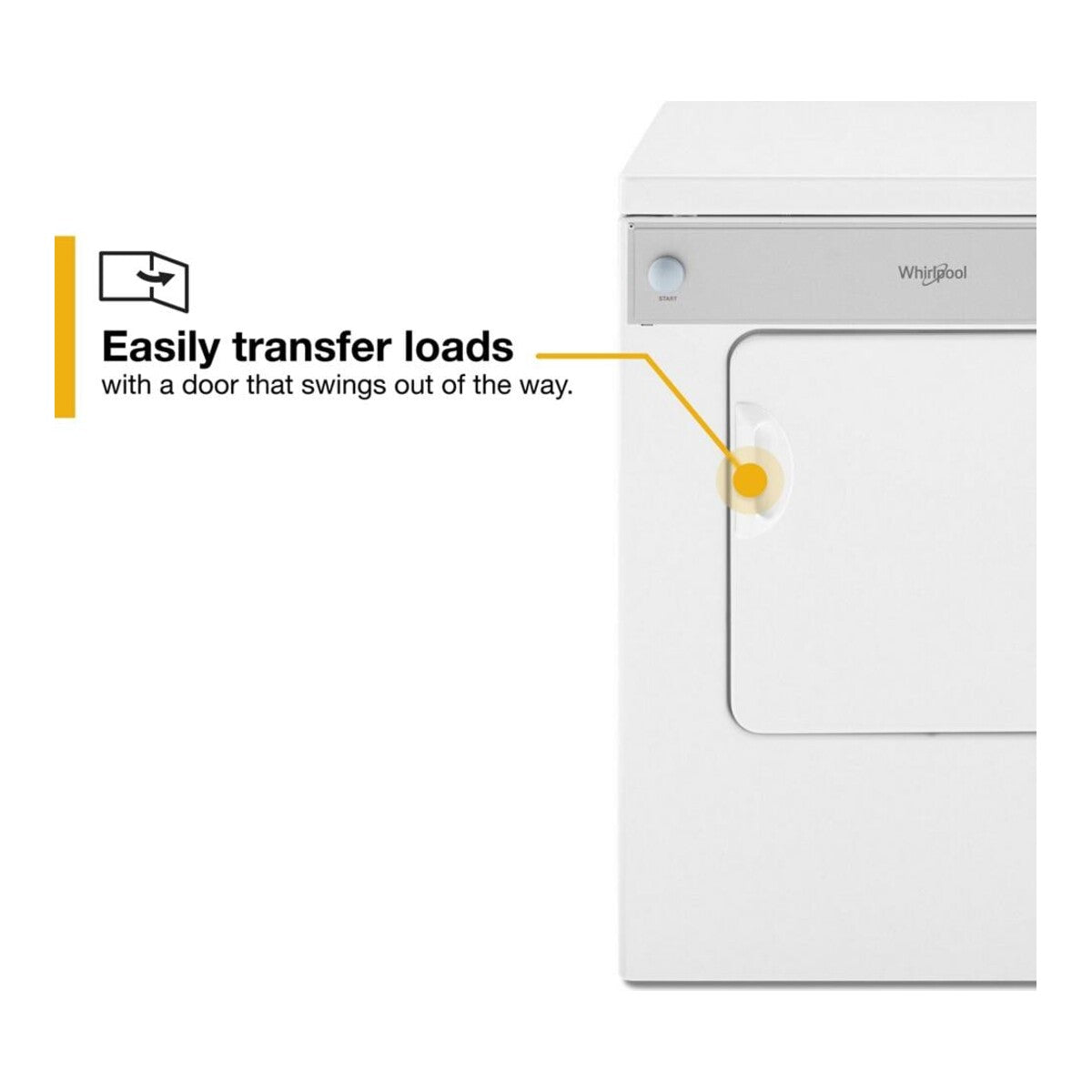 3.4 cu. ft. Compact Front Load Dryer with Flexible Installation