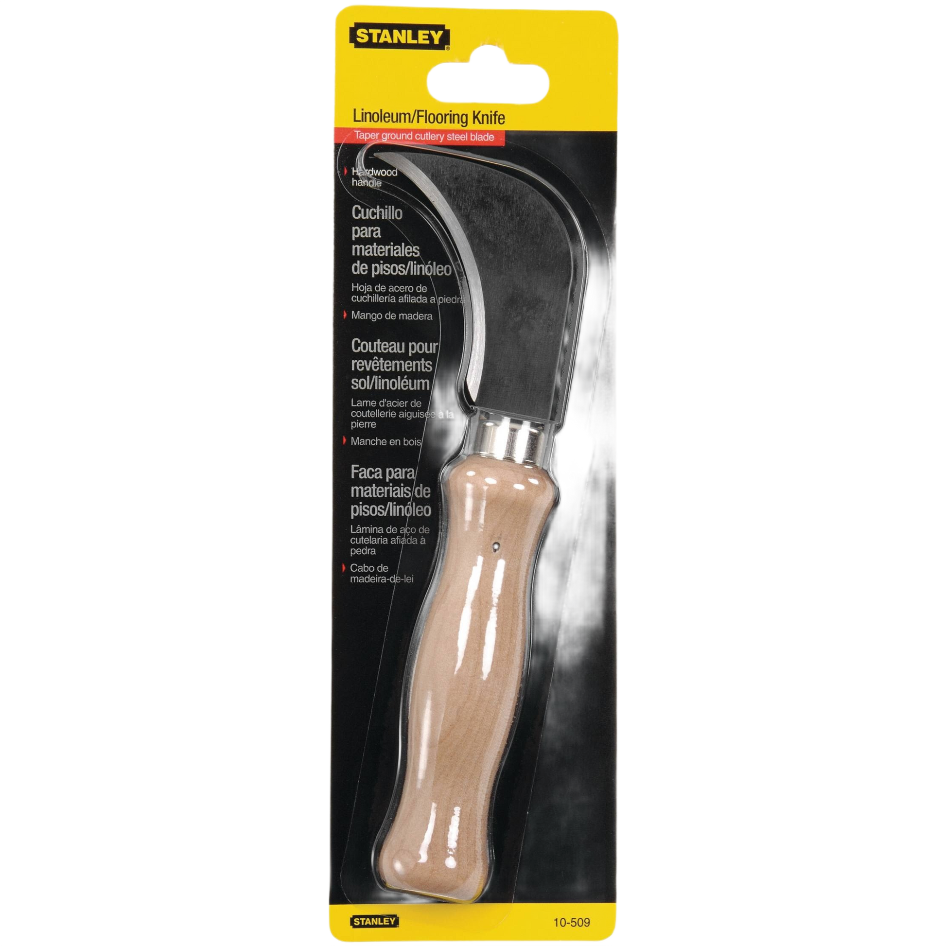 Curved cutter with taper-ground steel blade and wooden handle for precise cutting in hand tool and woodworking collections under $50