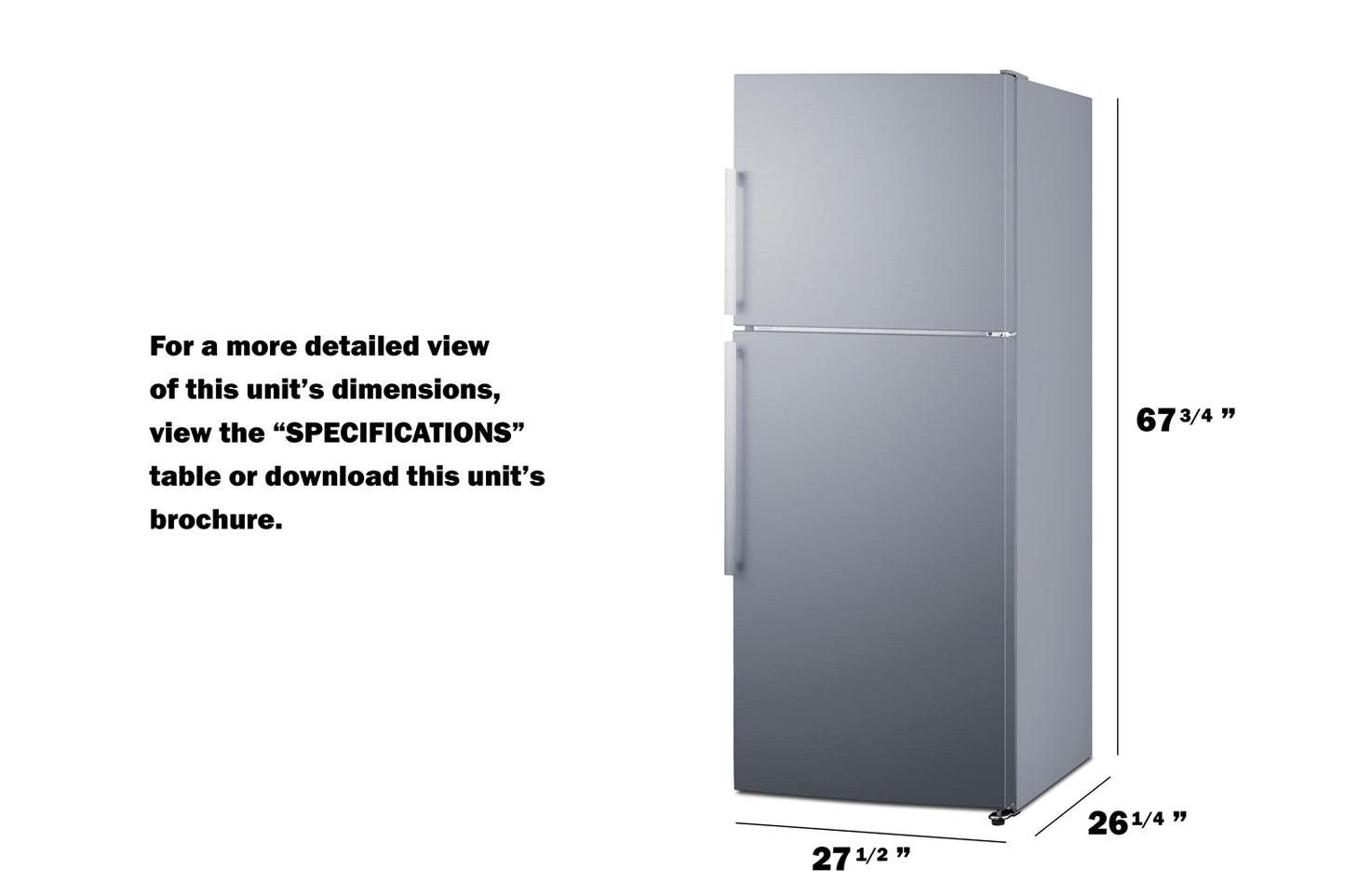 28" Wide Top Mount Refrigerator-Freezer With Icemaker