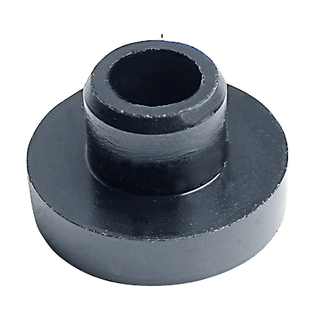 Black flanged bushing made of durable material for machinery repair and tools and home improvement applications