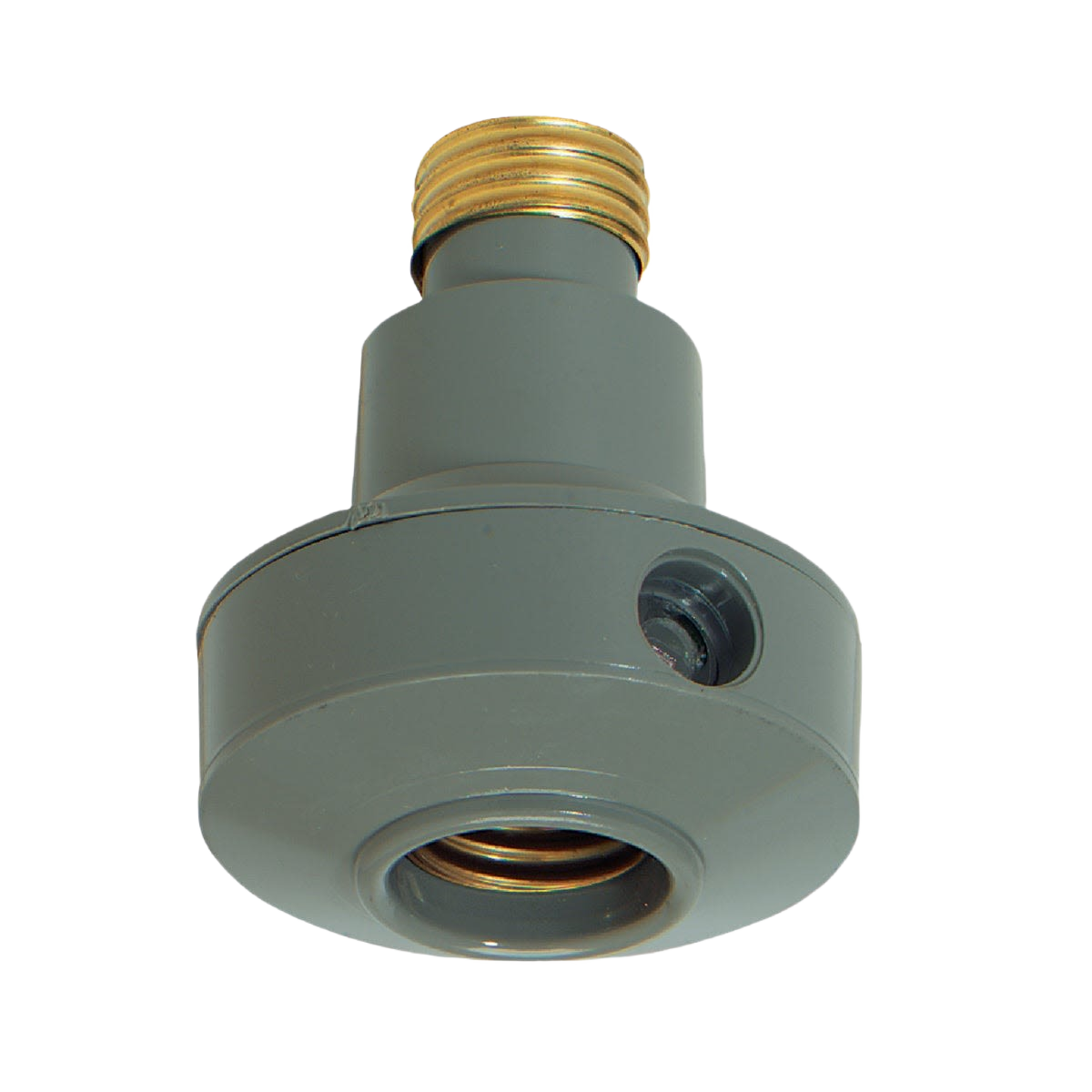 Gray automatic photocell lamp control with brass screw base for indoor and outdoor electrical lighting under $50 collection