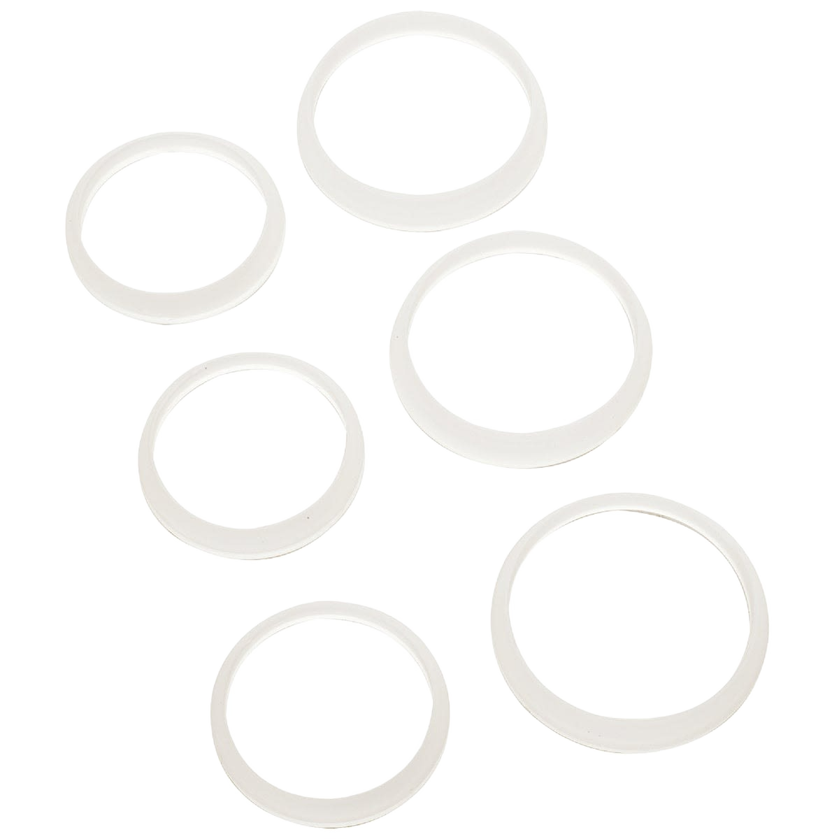 Six clear poly slip joint washers for plumbing and pipes & fittings in nuts, bolts, and washers under $50 collection