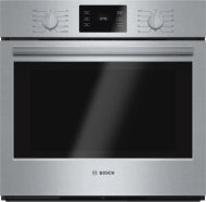 Stainless steel 30-inch single wall oven with heavy-duty metal knobs and digital display for kitchen appliances