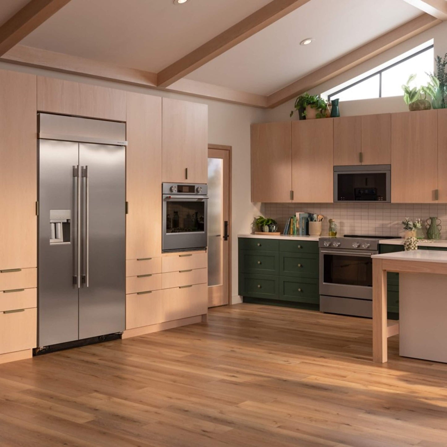 25.1 Cu. Ft. 42-Inch Built-In Side-by-Side Refrigerator with Exterior Water and Ice Dispenser with Measured Fill in PrintShield® Finish