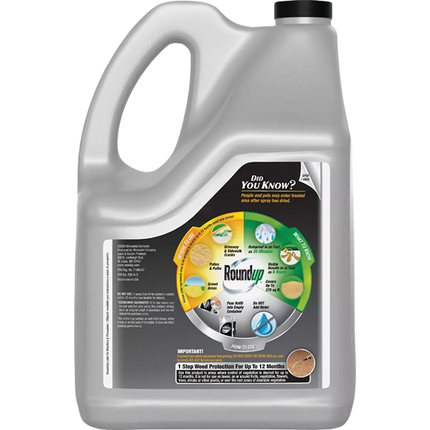 1.25 gallon container of exclusive formula refill for weed and grass control in lawn care and garden collections