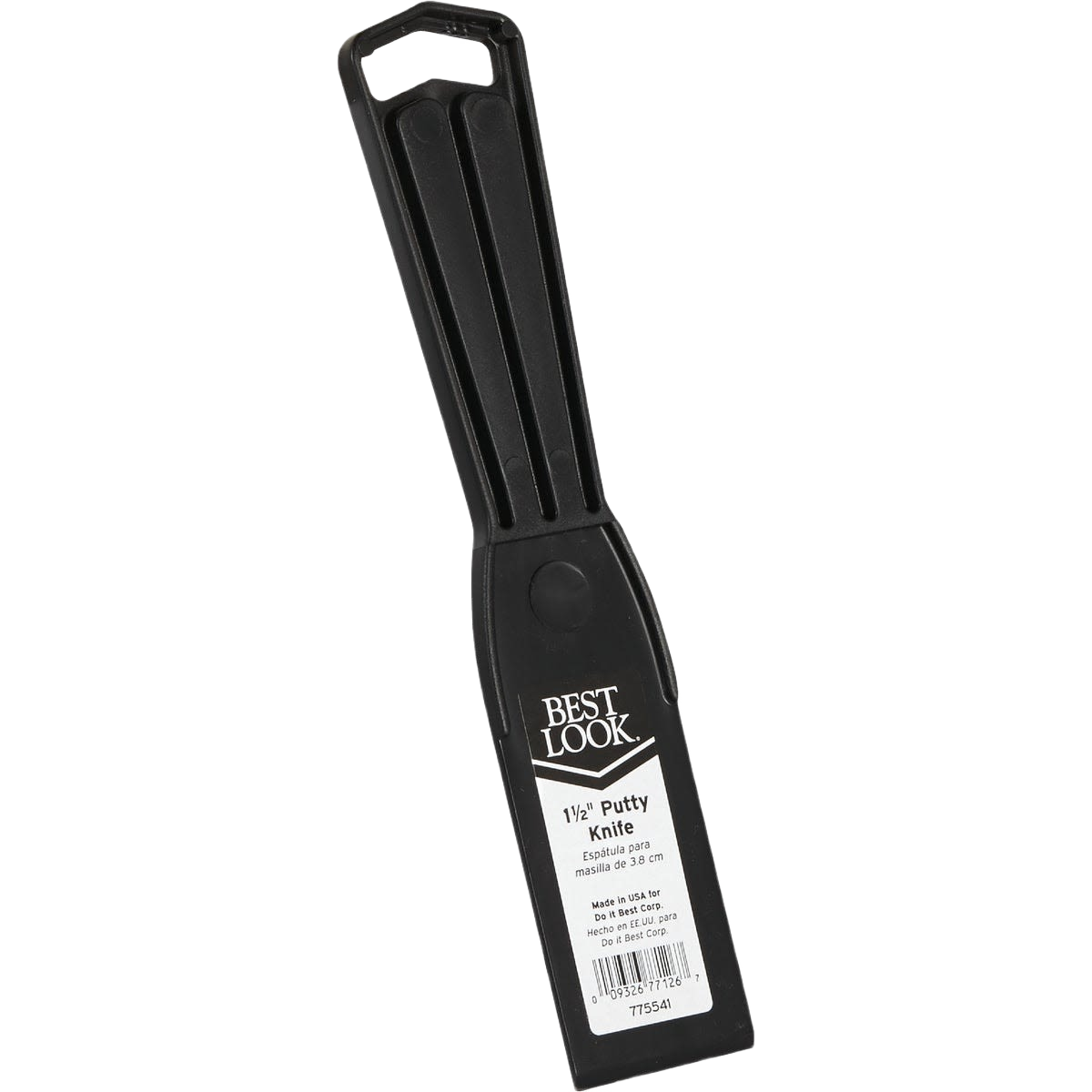 Black flexible plastic putty knife with ergonomic handle for paint and home improvement tools under $50 collection