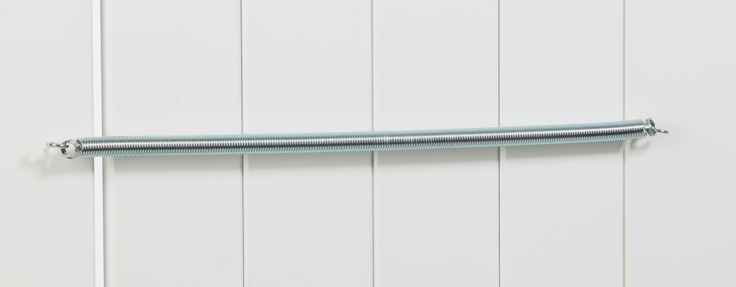 Zinc-plated gate and door spring with looped ends for easy installation in hardware and gate accessories under $50