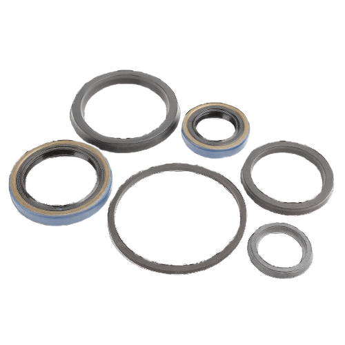 Set of six circular hydraulic seals and gaskets for automotive and John Deere machinery repair under 100 dollars.