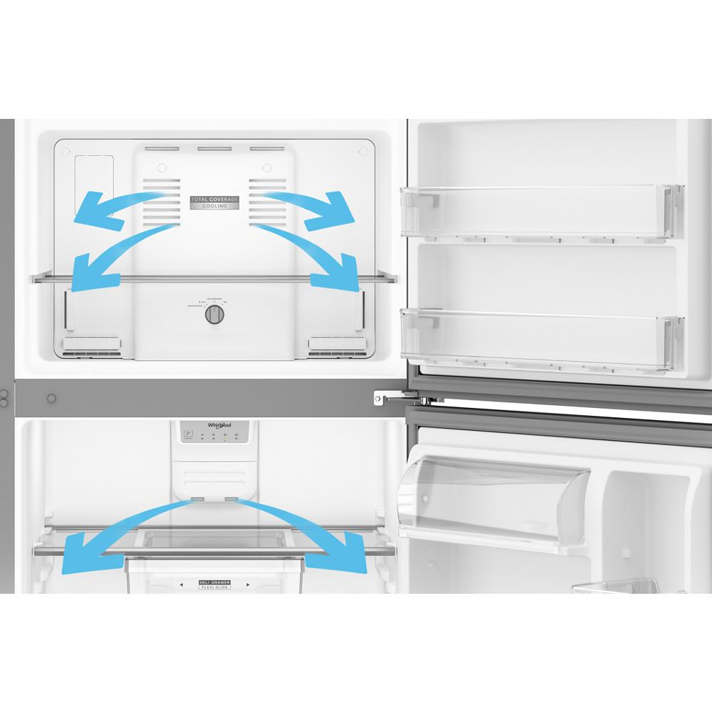 Whirlpool® 30-inch Wide Top Freezer Refrigerator with Total Coverage Cooling- 19 Cu. Ft.