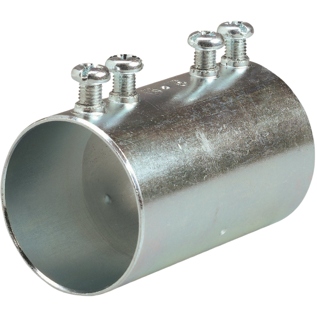 Galvanized conduit coupling with set screws for electrical conduit connections in home improvement and electrical collections