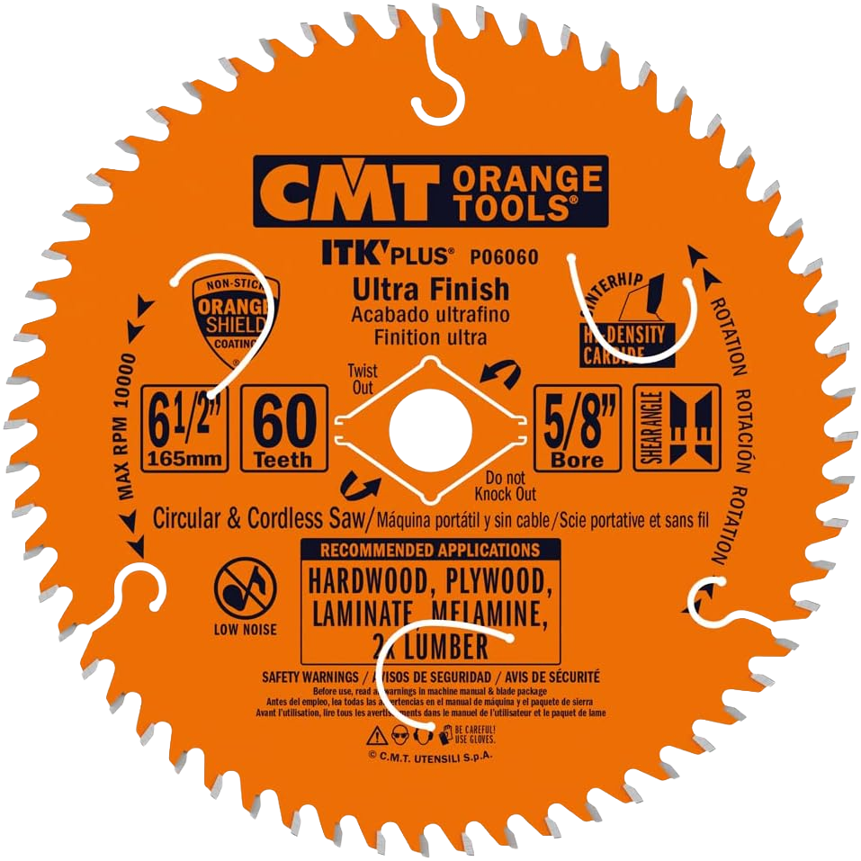 CMT Orange Tools 6-1/2" 60T Itk-Plus® Ultra Finish Saw Blade
