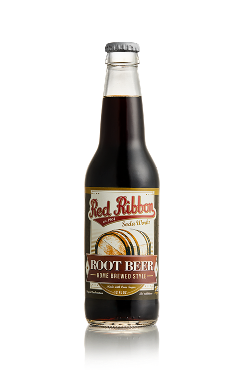Glass bottle of Red Ribbon root beer home brewed style in food and beverage and drinks collections under $50