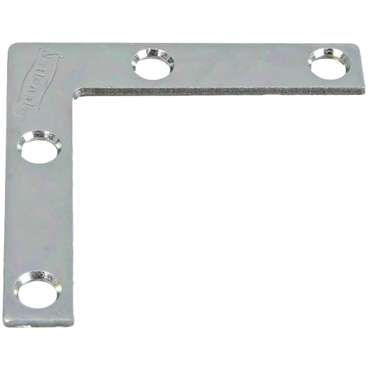 Zinc flat corner iron with pre-drilled holes for lumber and building hardware in home improvement tools under $50 category