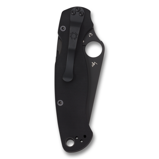 Black textured handle folding knife with ergonomic clip in cutting tools, hand tools, and woodworking hand tools collections