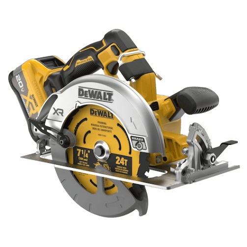 Cordless brushless circular saw with 7-1/4 inch blade and XR POWERPACK battery for tools and home improvement