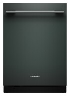 Matte black KitchenAid dishwasher with towel bar handle, advanced wash jets, and ultra-bright LED lighting from dishwashers collection