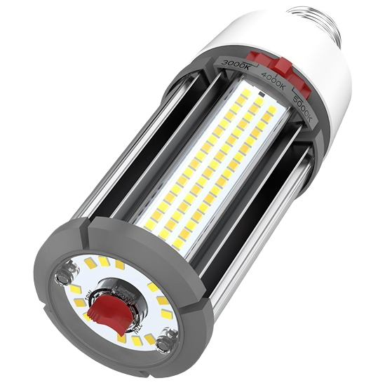 LED medium base bulb with selectable wattage and adjustable color temperature for home improvement lighting needs