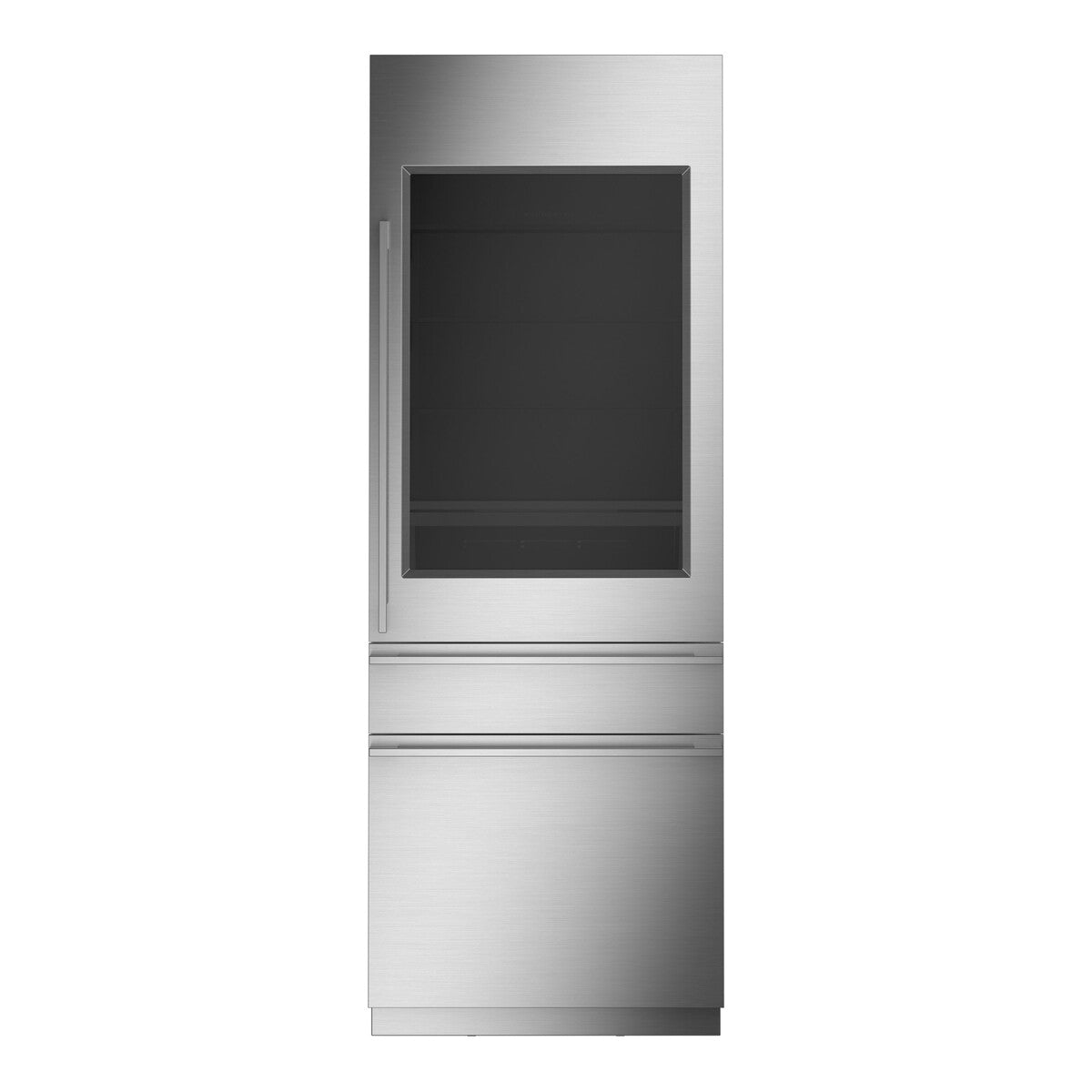 Monogram 30" Panel-Ready Integrated Glass-Door Refrigerator for Single or Dual Installation