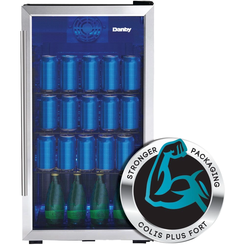 3.1 CuFt. Beverage Center, Tempered Glass Door, Wire Shelves
