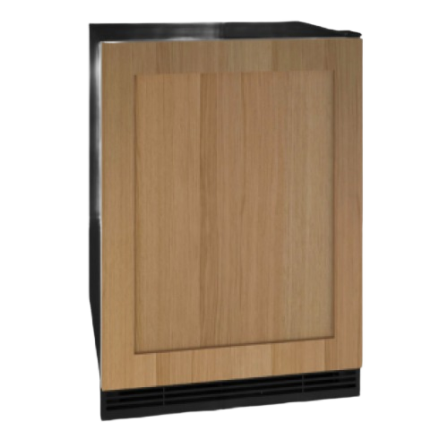 24-inch fridge freezer combo with integrated wood panel door for kitchen appliances and home improvement collections