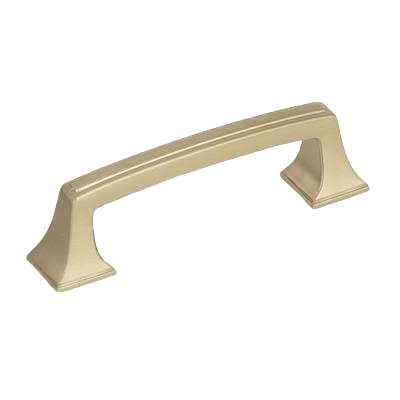Golden champagne metal cabinet pull with a sleek, modern design for home improvement projects