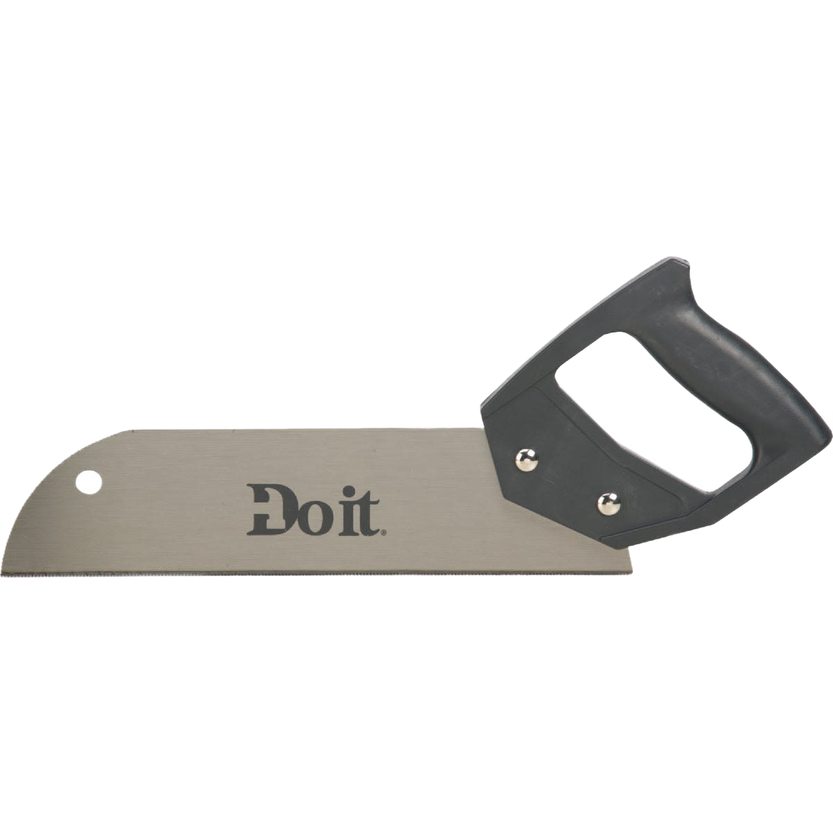 12-inch hand saw with black ergonomic handle and silver blade featuring "Do it" branding for home improvement use