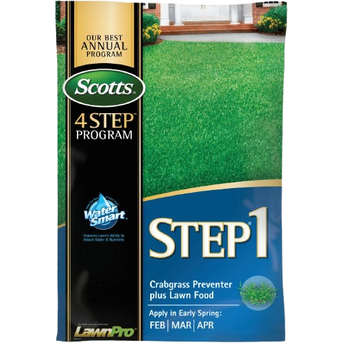 Bag of Scotts 4 Step Program Step 1 crabgrass preventer plus lawn food in lawn care and fertilizer collection