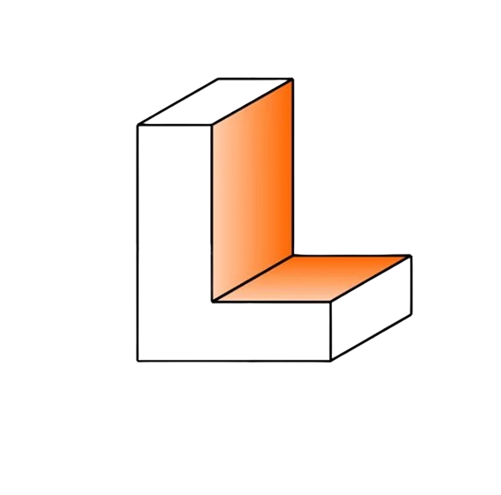 CMT Orange Tools 1-1/4” x 1/2” Rabbeting Bit With Bearing, 1/4" Shank, Rh