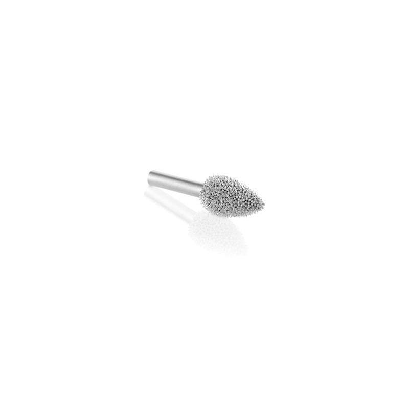 Coarse flame-shaped rotary burr with 1/4-inch shaft for precision grinding in tools and home improvement projects