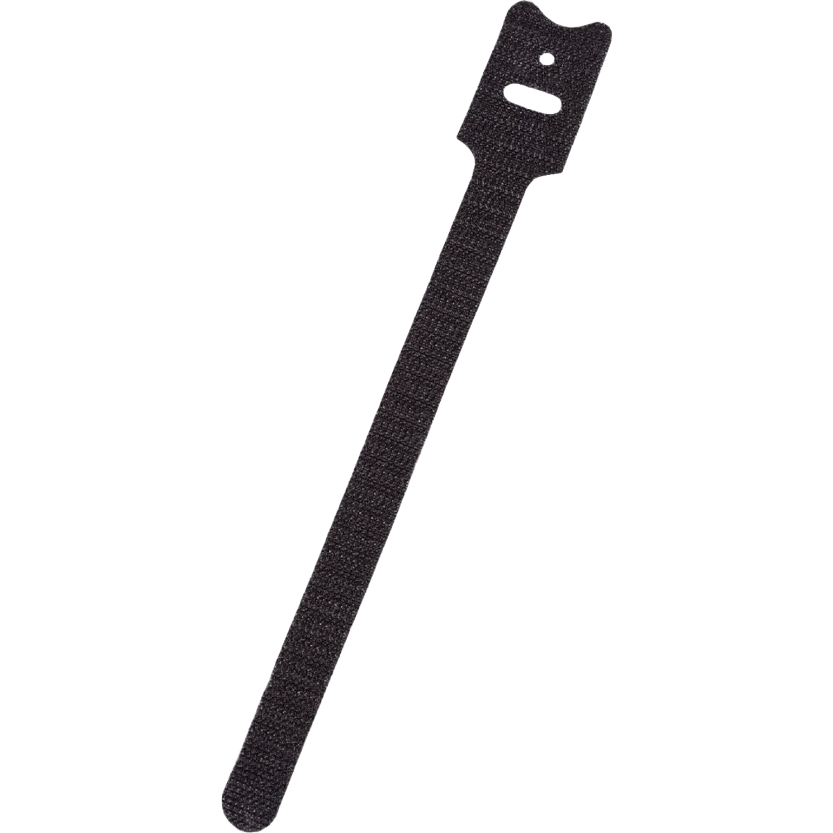 Reusable black hook and loop cable tie for organizing wires in electrical and home improvement collections under $25