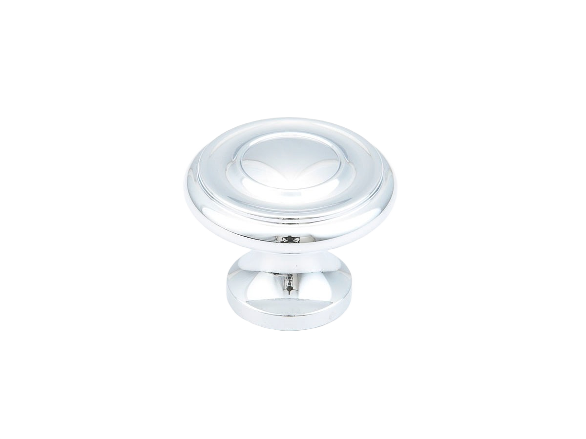 Polished chrome round solid brass cabinet knob for furniture hardware and home improvement projects under $50 collection