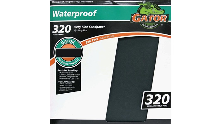Gator waterproof 320-grit very fine sandpaper sheet for wet sanding in paint and repair projects under $50 collections