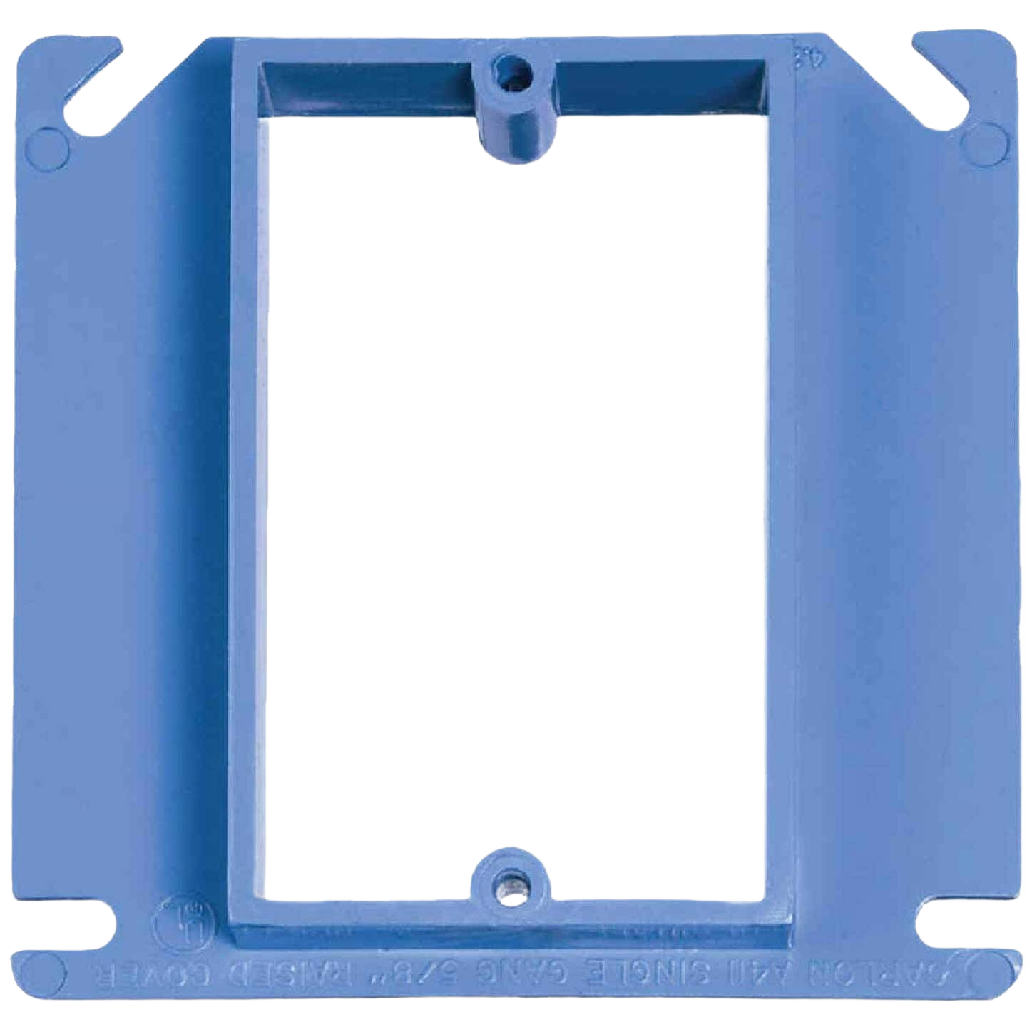 Blue PVC square raised 1-gang outlet box cover for electrical boxes and brackets in home improvement tools collection