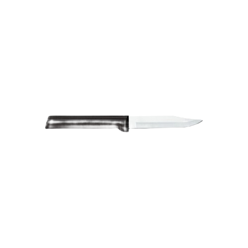 Paring knife with black handle and sharp stainless steel blade for precision kitchen and home improvement tasks