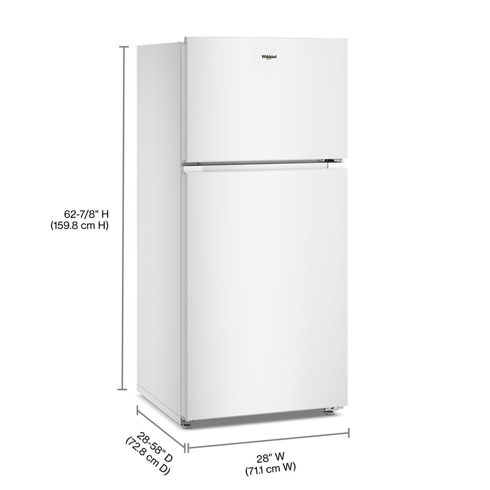 Whirlpool® 28-inch Wide Top Freezer Refrigerator with Total Coverage Cooling- 14.3 Cu. Ft.