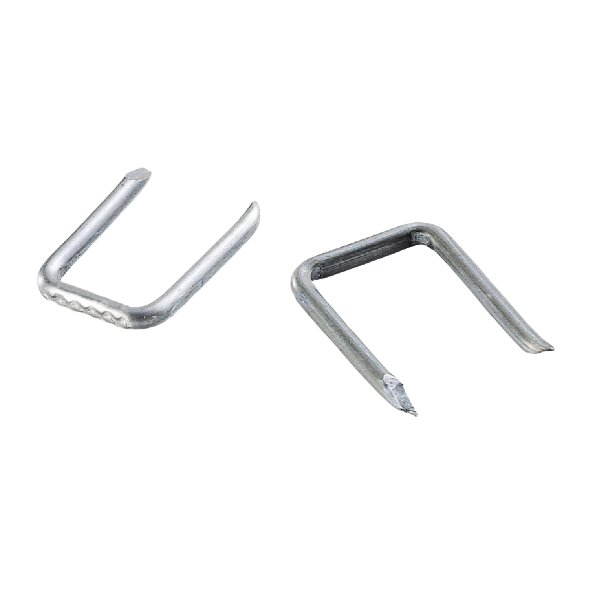 Two carbon steel cable staples designed for securing electrical wiring in home improvement projects under $50 collection