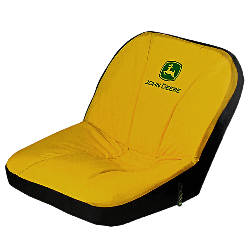 Padded yellow and black John Deere deluxe seat cover for Gators and riding mowers in automotive accessories under $100