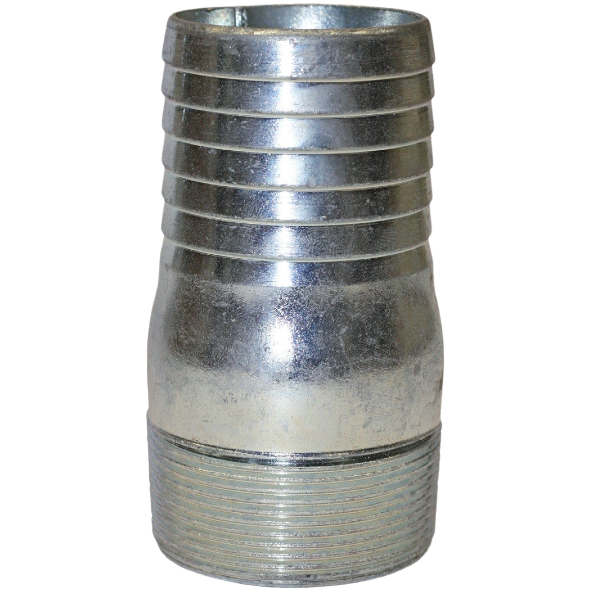 Galvanized steel male adapter with threaded end for plumbing in Pipes & Fittings and Home Improvement collections
