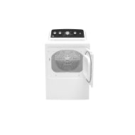 White gas dryer with open door and black control panel from Dryers and Appliances collections