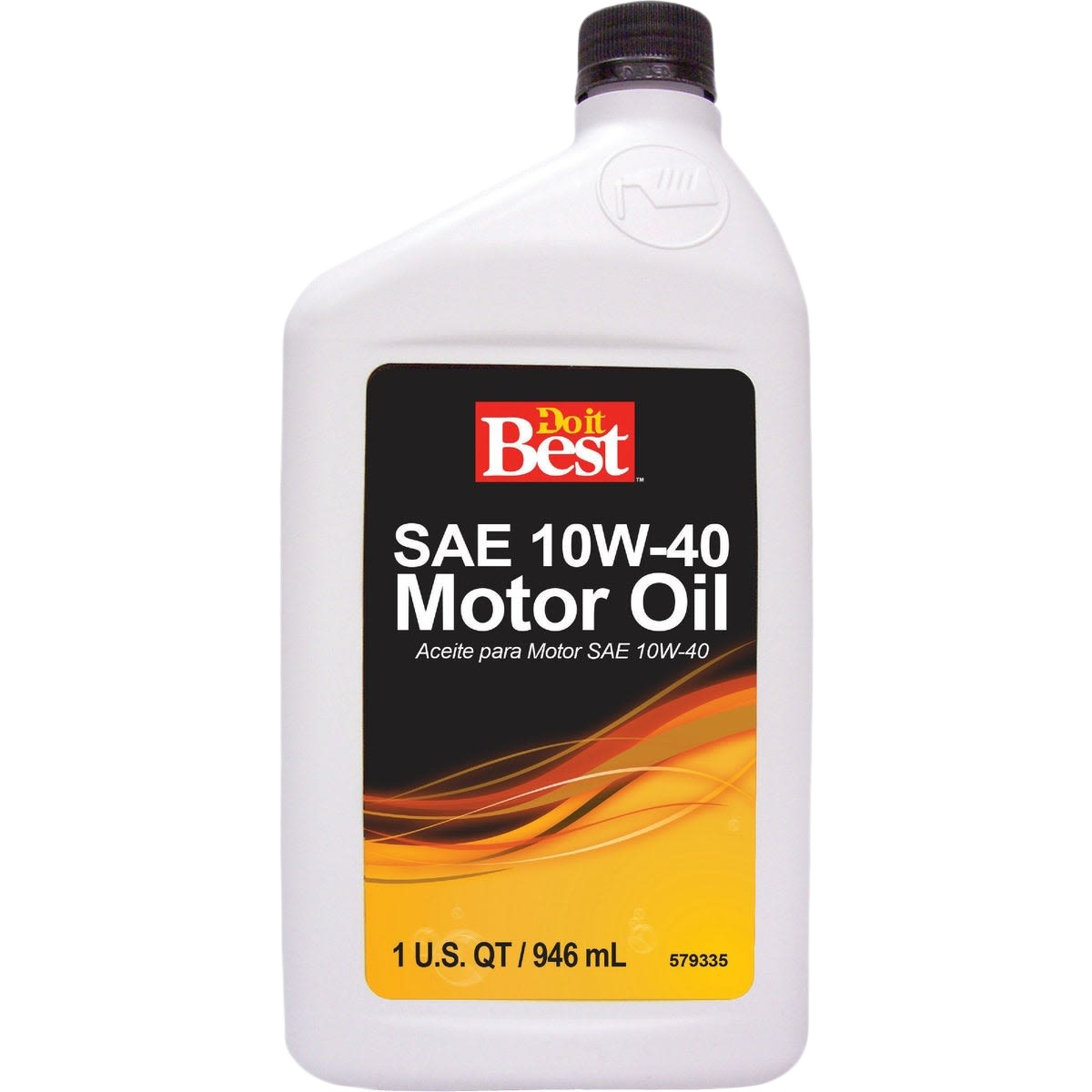 White plastic bottle of SAE 10W-40 motor oil in automotive fluids and lubricants under $25 collection
