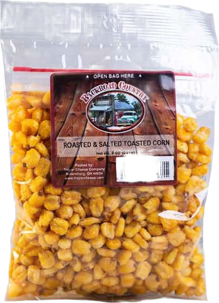 Clear resealable bag of roasted and salted toasted corn snack in Chips & Snacks and Food & Beverage collections