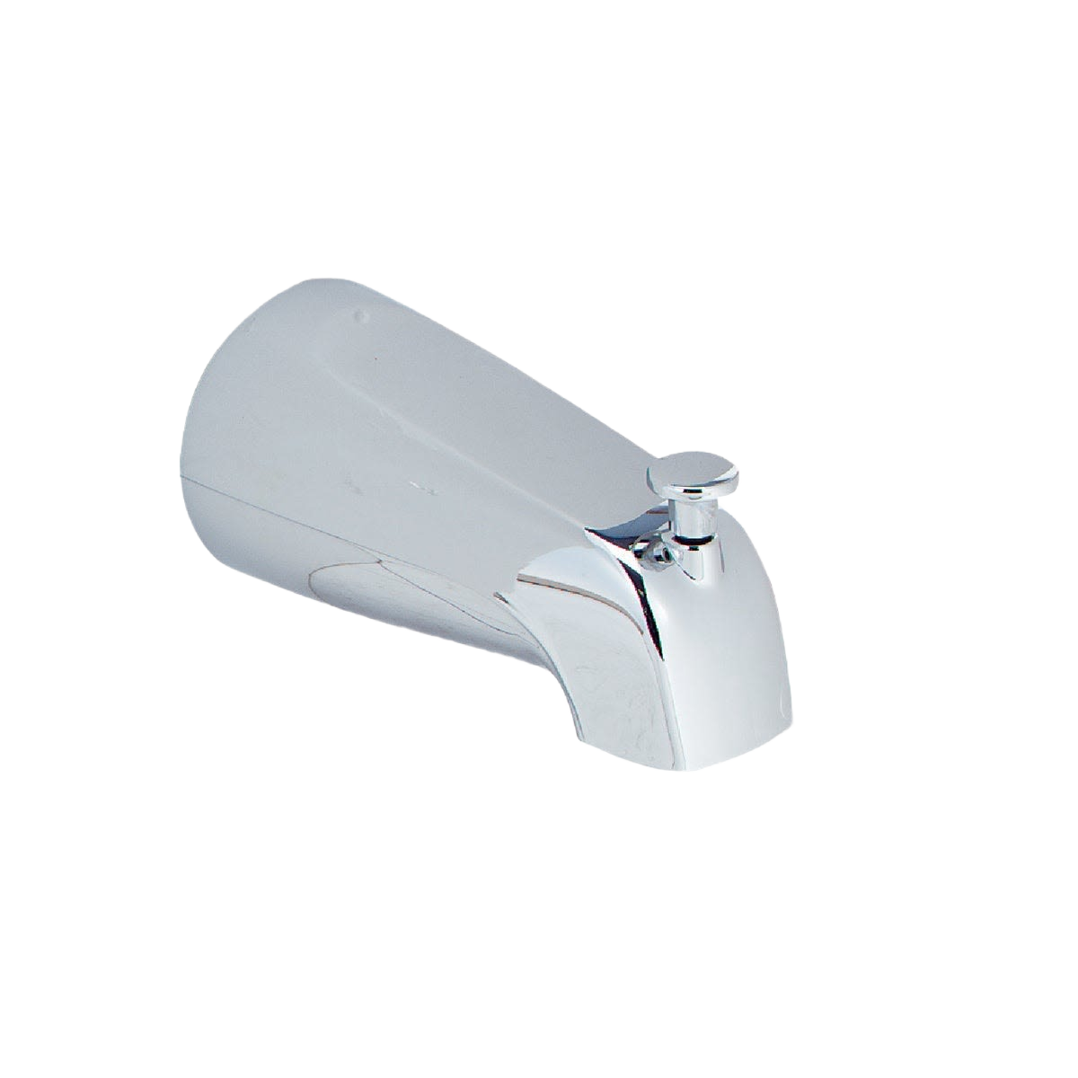 Chrome universal tub spout with handheld shower connector for plumbing repair and home improvement projects