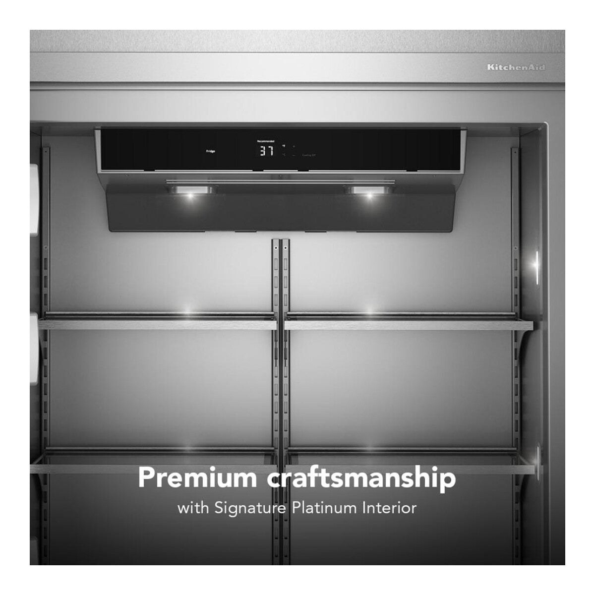 20.8 Cu. Ft. 36-Inch Built-In Bottom Mount Refrigerator with Left Door Swing and Signature Platinum Interior in PrintShield® Stainless Steel