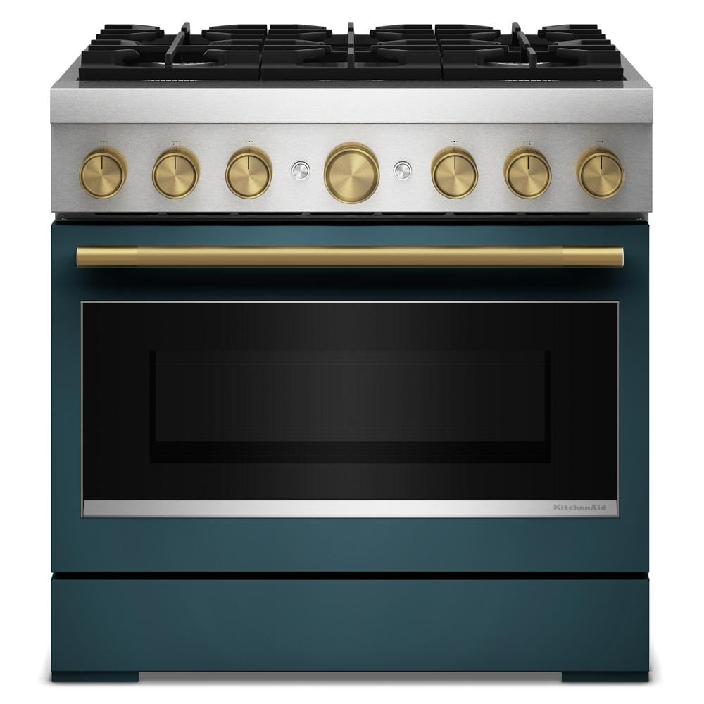 36-Inch 6 Burner Commercial-Style Dual Fuel Range with No Preheat Air Fry Mode
