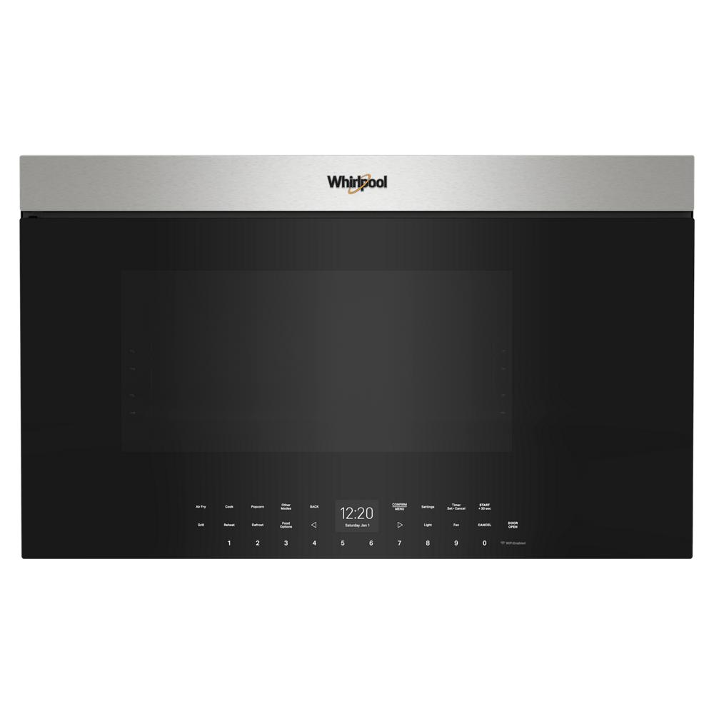 Sleek over-the-range black and stainless steel microwave with digital controls in Kitchen & Kitchenware collection